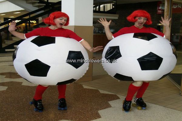 Giant Football Roller Skaters