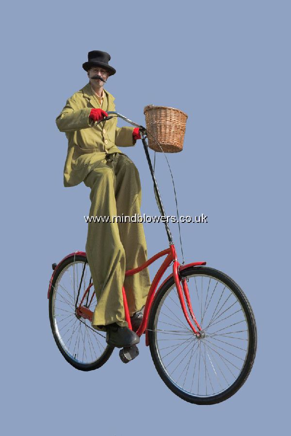 Circus Themed Stilt Bicycle Stilt Walker